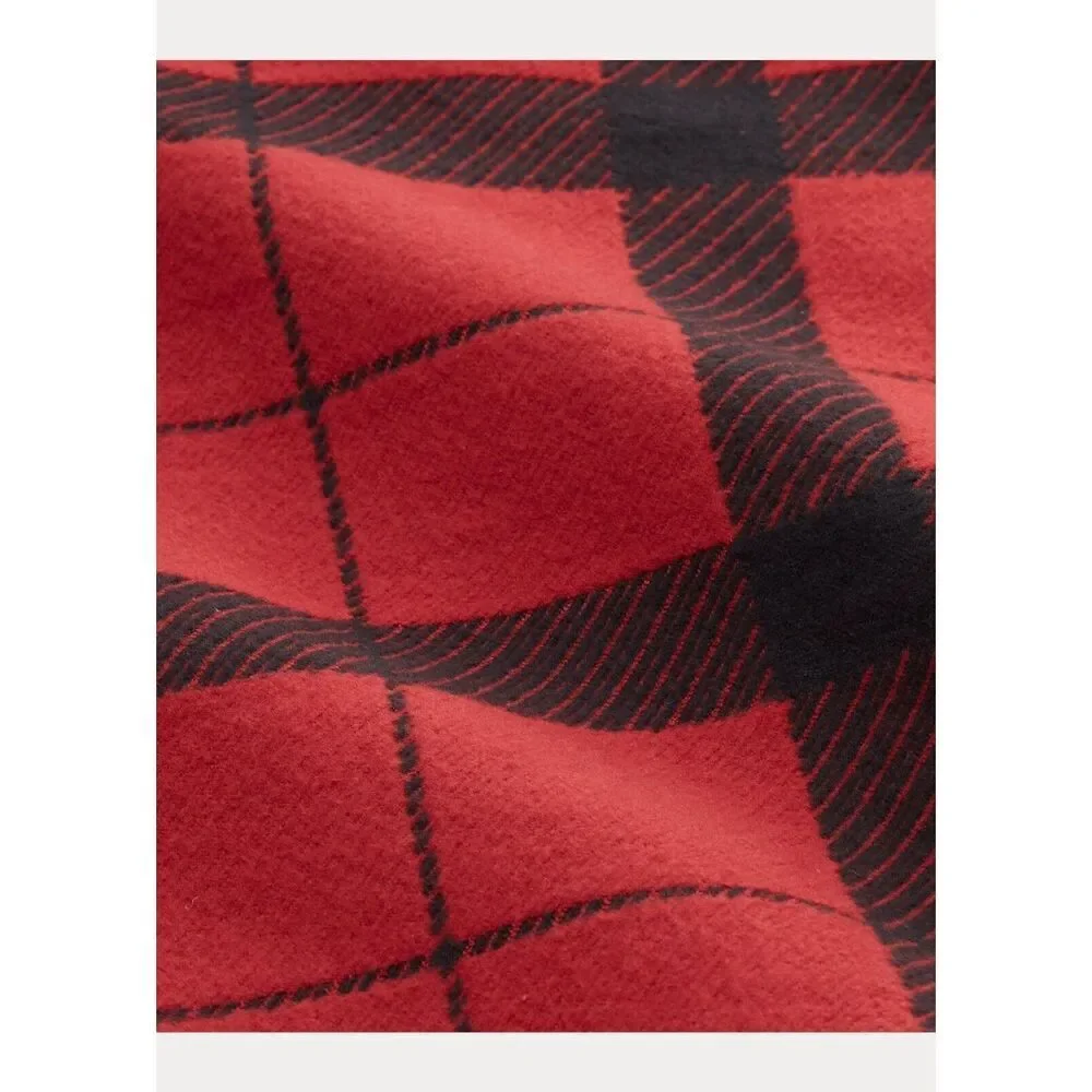 New Polo Ralph Lauren Home Oakwood Throw Red Plaid 50 X 70 Rtl $215